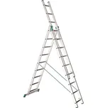 Žebřík Al, 3 x 8 příček, 2,30 m, 5,13 m, 3,53 m, ALVE 7608