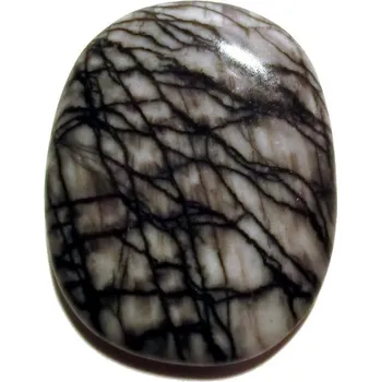 Drahý kámen Tromlovaná placička - Jaspis písmenkový 02