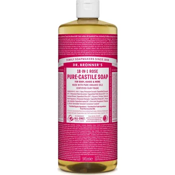 Kosmetika Dr. Bronner's  All-one! Rosetekuté universální mýdlo 945 ml