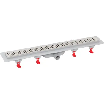 Odvodňovací žlab Odtokový žlab PVC, rošt nerez včetně sifonu 80 cm ZLAB80