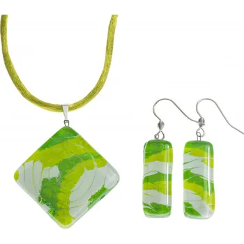 Souprava šperků Souprava skleněných šperků zelená - 1402