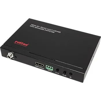 Hi-Fi komponenty ROLINE HDMI přepínač 4 : 1 s funkcí Multi-View, dálkové ovládání - 14.01.3569