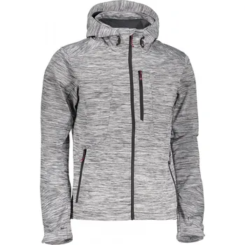 Pánská softshellová bunda Nordblanc Gnarly NBSSM6606 světle šedý melír XXL