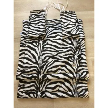 Pelíšek pro kočku Rajen plyšový set do klece motiv zebra (velký)