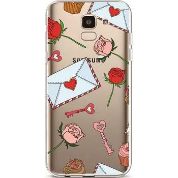 Pouzdro na mobilní telefon Kryt Samsung J6 silikon Love Letter (obal neboli pouzdro na Samsung J6)