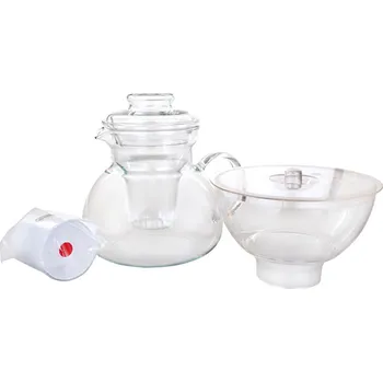 Filtrační konvice Zeus Oasa nádobový vodní filtr čirý + červená vložka