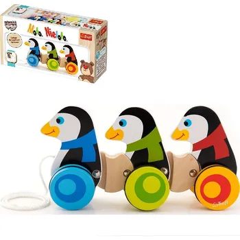 Dřevěná hračka Trefl Woden Toys Tučňáci na kolečkách dřevění