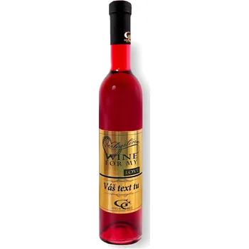 Víno 0,5 L Jahodové víno Valentýn s Vašim textem