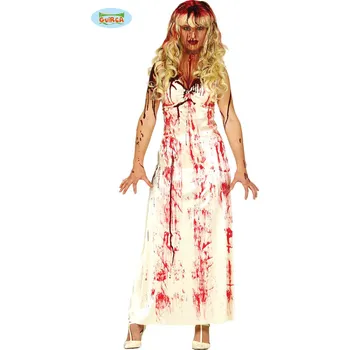 Karnevalový kostým Guirca Fiestas Španělsko Krvavé bílé šaty - M varianta: M - 38/40