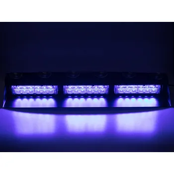 Maják PREDATOR LED vnitřní, 18x3W, 12-24V, modrý, 490mm, CE (kf753blue)