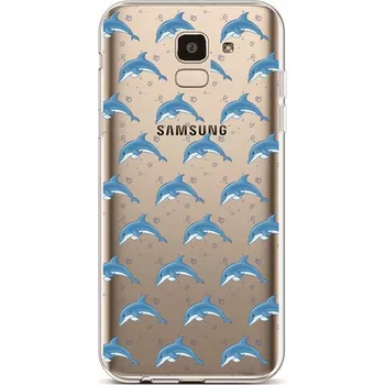 Pouzdro na mobilní telefon Kryt Samsung J6 silikon Dolphins (obal neboli pouzdro na Samsung J6)