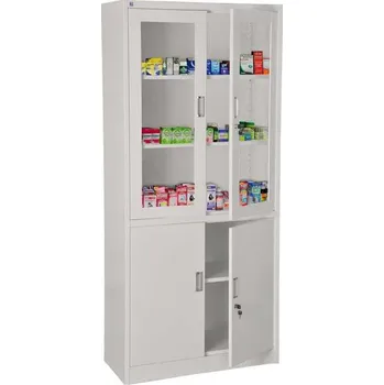 Lékárnička Lékárna skříňová bílá barva: šedá