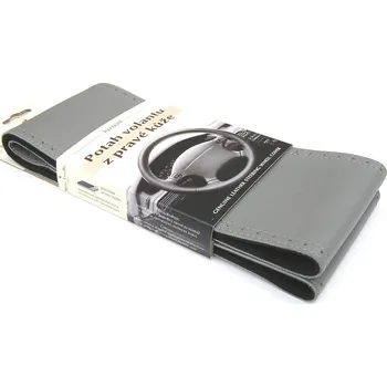 Potah na volant Maria Cavallo Kožený potah volantu A 37-39 cm, světle šedý