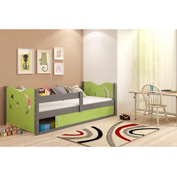 Postel ImportWorld Dětská postel Andrea 1 80x160 - 1 osoba - Grafitová, Zelená