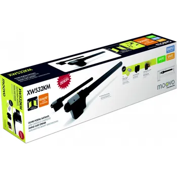 Pohon brány MOOVO XW532KM plná sada pro 2 křídlové brány do 2,5 m až 250 kg