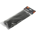 Černá plastová stahovací páska - délka 28 cm, šířka 0,36 cm - 100 ks - 20003904