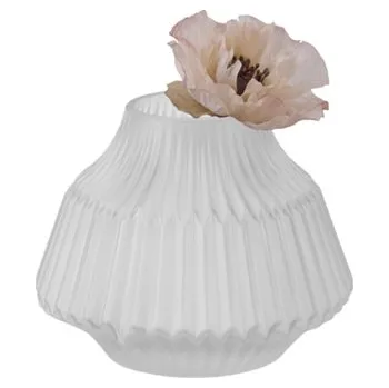 Váza Skleněná váza Stripes 16 cm S Present Time (Barva- bílá)