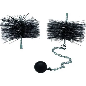 Komínová štětka KARTÁČ KOMÍNOVÝ - ocelový - Oko, Oko - závaží pr. 180 mm komínový - ocel,OKO,M12