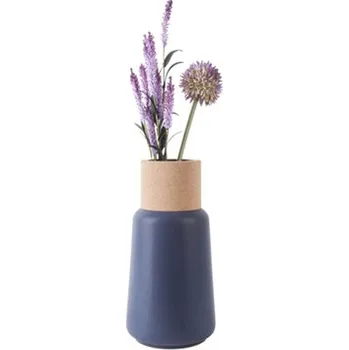 Váza Keramická váza Craft cone 26 cm modrá Present Time (Barva- modrá)