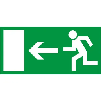 Značení Únikový východ - vlevo - 20 x 10 cm - samolepící