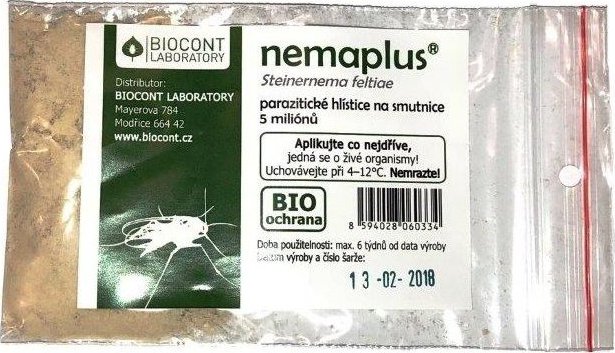 Biocont Hlístice Steinernema proti larvám smutnic Nemaplus 5 milionů Hlístice Steinernema feltiae proti larvám smutnic na 10 m2