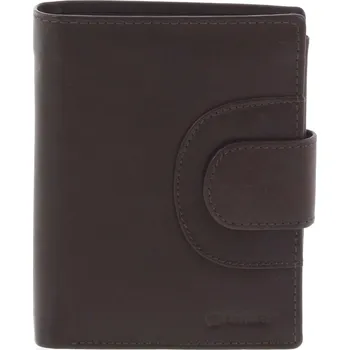 Peněženka Pánská kožená prošívaná peněženka hnědá - Diviley Universe hnědá