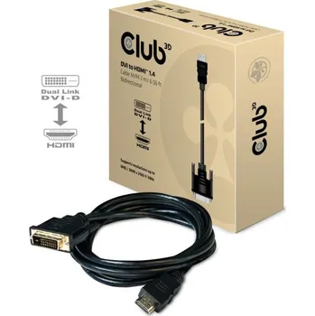 Kabel do PC Club3D Kabel DVI-D na HDMI 1.4 (M/M), 2m