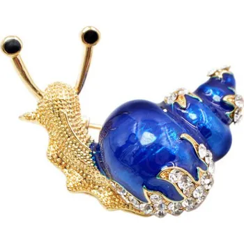 Brož Amparo Miranda® Brož šneček BR20163 Gold-Blue