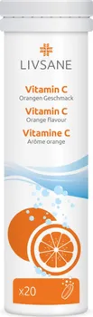 Livsane Vitamin C šumivé tablety pomeranč 20 ks
