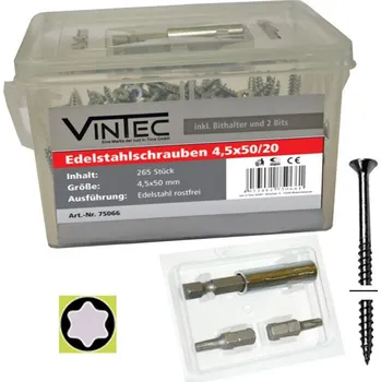 Šroub Vintec Nerezové šrouby 4,5x50 T20, 265 ks