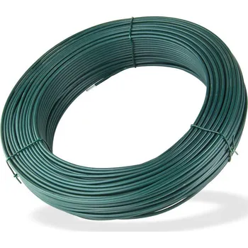 Příslušenství pro plot DEMA Vázací napínací drát poplastovaný 3,8 mm, délka 110 m, zelený