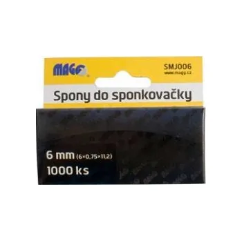 Průmyslová sponka Magg SMJ006 spony do sponkovačky 1000 ks 6x0,75x11