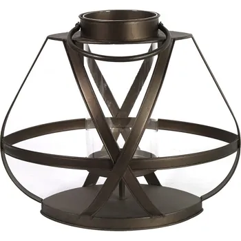 Zahradní dekorace Svícen L šedý (89280)