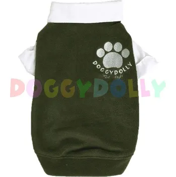 Obleček pro psa Doggydolly,Mikina Doggydolly zelená s tlapkou XXS
