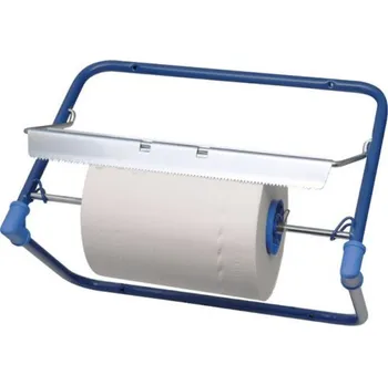 Papírový ručník Odvinovač kovový nástěnný pro utěrky v roli, modrý 60950