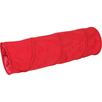 Pelíšek pro psa O´LALA PETS,Tunel pro kočky šusťák 100 x 30 cm červená