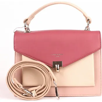 Malá růžová pevná kabelka (aktovka) do ruky či na rameno David Jones CM5026