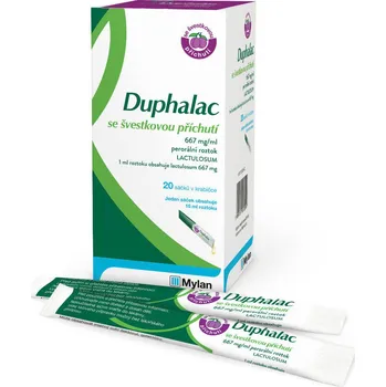 Lék proti zácpě Duphalac se švestkovou příchutí 667mg 20 sáčků