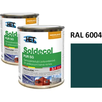 barva na kov Soldecol PUR SG 0,75 L RAL 6004