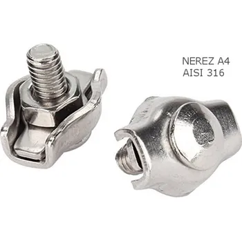 Lano Simplex lanová svorka, 3mm, Nerez A4