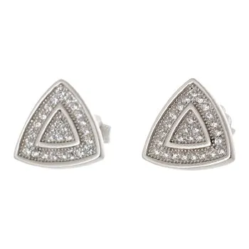 Náušnice Stříbrné naušnice na ucho s čirými zirkony 62781F