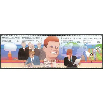 Poštovní známka Marshall Islands (1988) MiNr. 194 - 198 ** - Marshallovy ostrovy - 5-pá - 25. výročí úmrtí prezidenta Johna F. Kennedyho