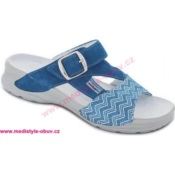 Dámská zdravotní obuv MEDISTYLE MIRIAM 8M-T19 pantofel modrý, --- - 41