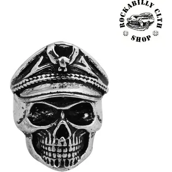Prsten Prsten stříbrný Rocka Leader Skull Silver - 20mm