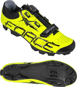 Pánské cyklistické tretry Force MTB Crystal Fluo