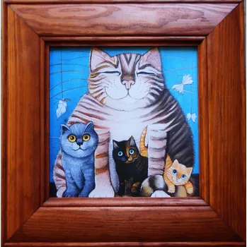 Zahradní dekorace Zuzana Honsová Batul štastný velký táta 23 x 23 cm