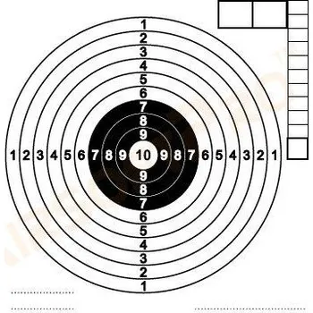 Sportovní střelba Terč vzduchovkový měkký 14x15cm 100ks