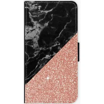 Pouzdro na mobilní telefon iSaprio Rose and Black Marble pro Huawei Honor 9 Lite flipové