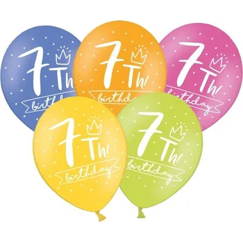 Balónek Balónek číslo 7 HB mix barev, 6 ks