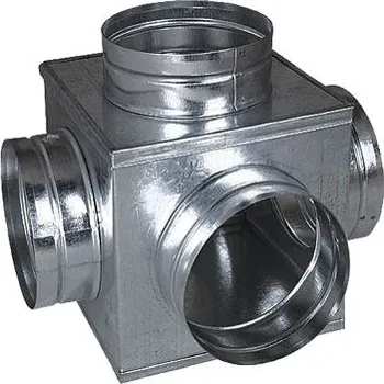 Krbová obestavba Rozbočovací skříňka 150/4x125 mm (krychle), pozink